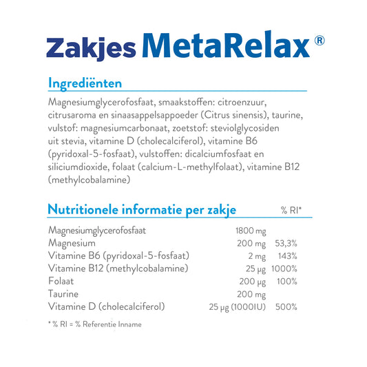 Metagenics Metarelax sachets 20 Stuks