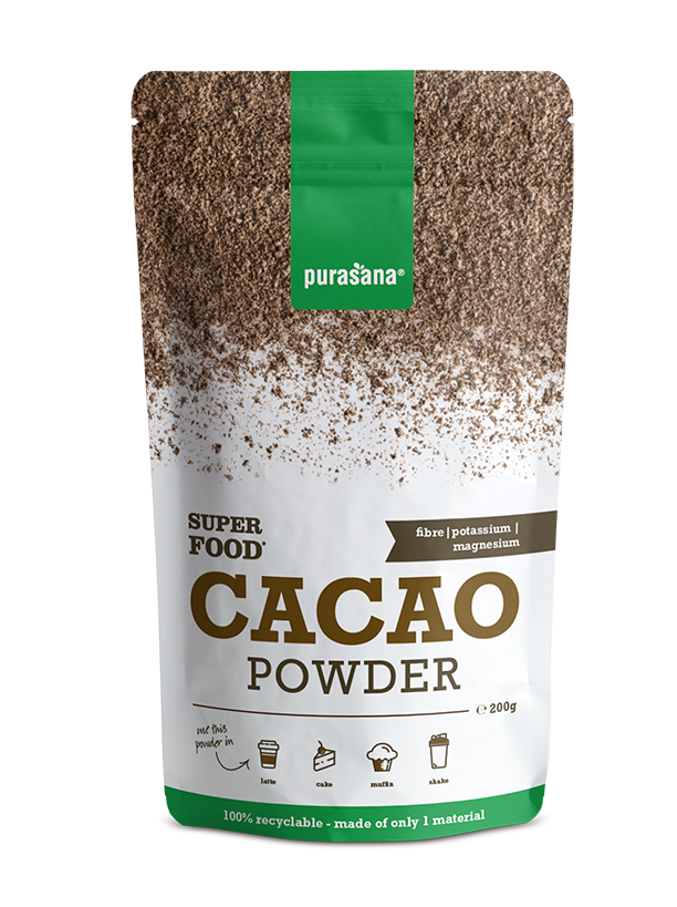 Purasana Cacao poeder vegan 200.00 Gram