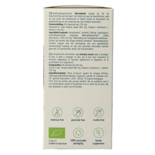 Purasana Mariadistel vegan bio 60.00 Vegetarische capsules