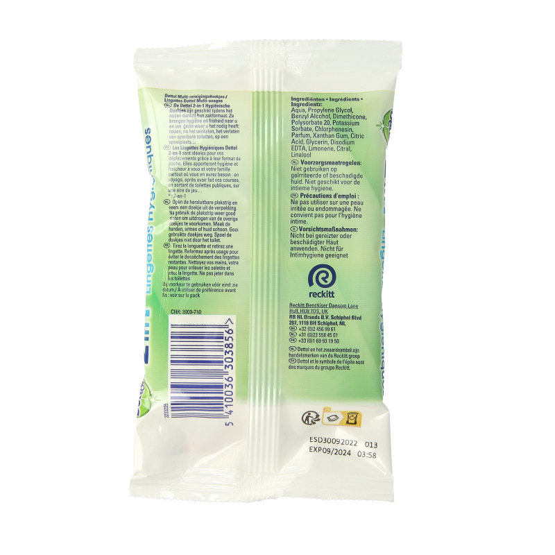 Dettol Wipes 2-in-1 12 Stuks
