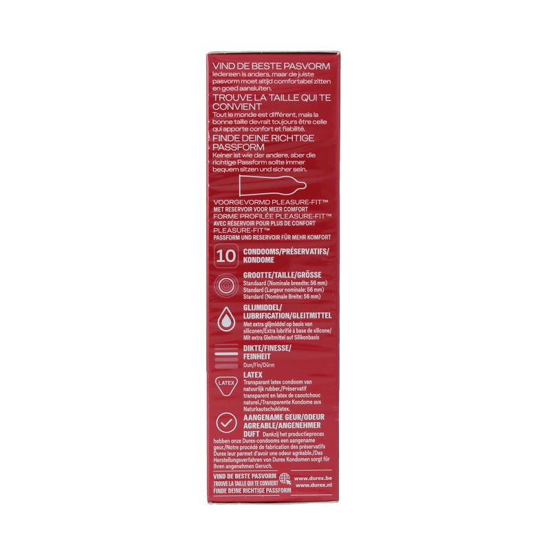 Durex Thin feel extra lube 10 Stuks