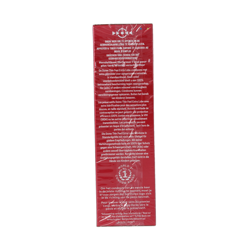 Durex Thin feel extra lube 10 Stuks