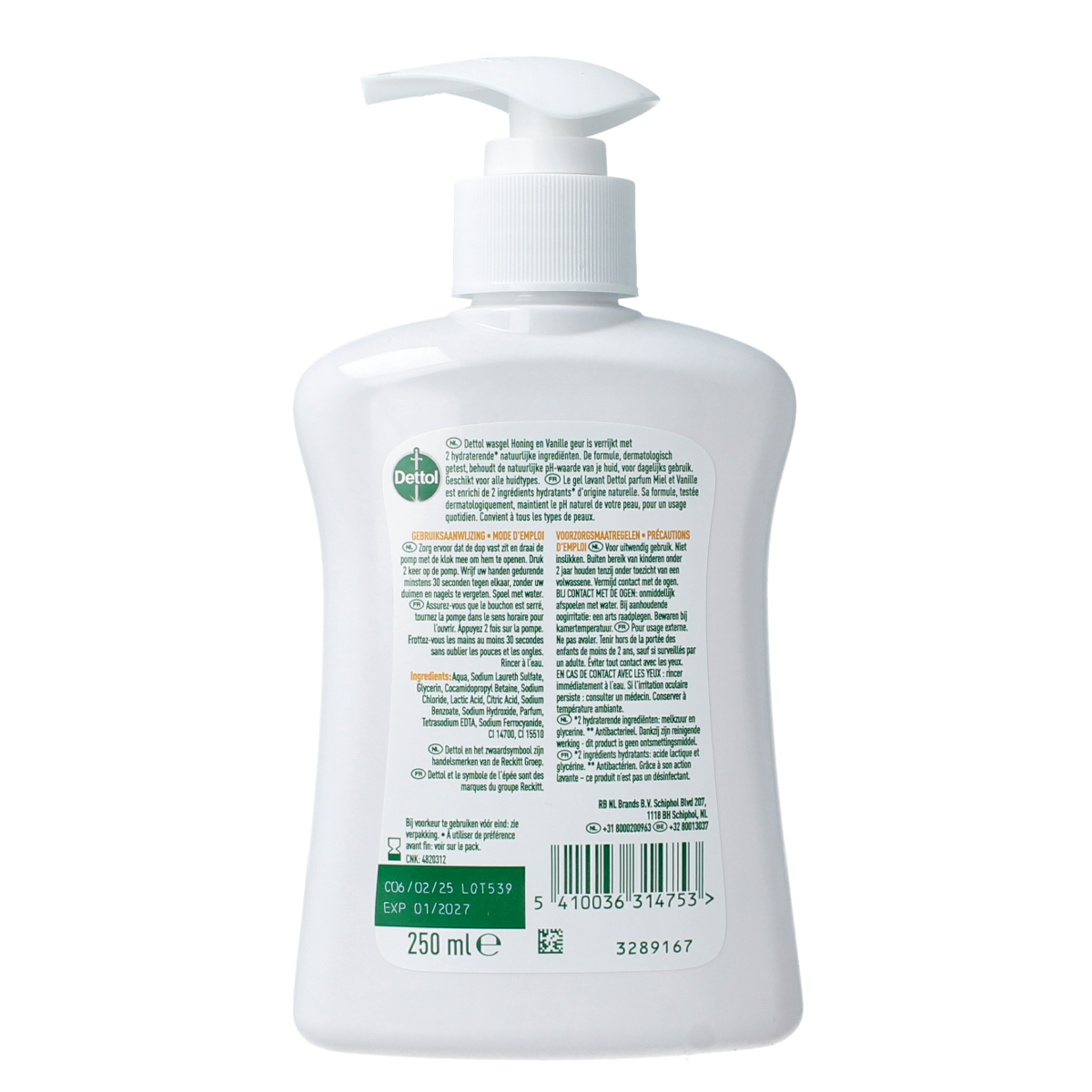 Dettol Handzeep extra care honey & sheabutter 250.00 Milliliter