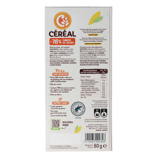 Cereal Tablet melk maltitol 80 Gram