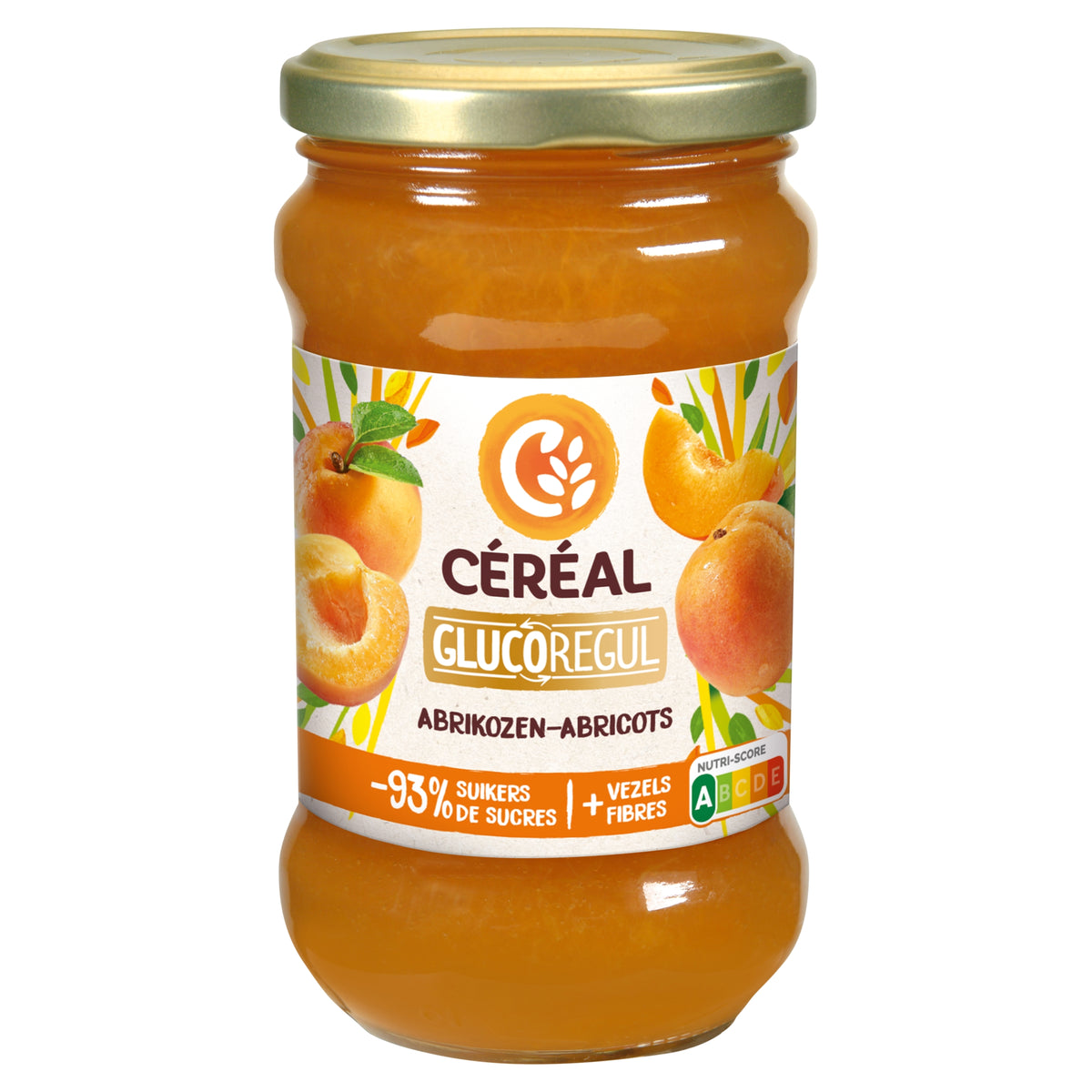 Cereal Abrikozenjam minder suikers 320.00 Gram