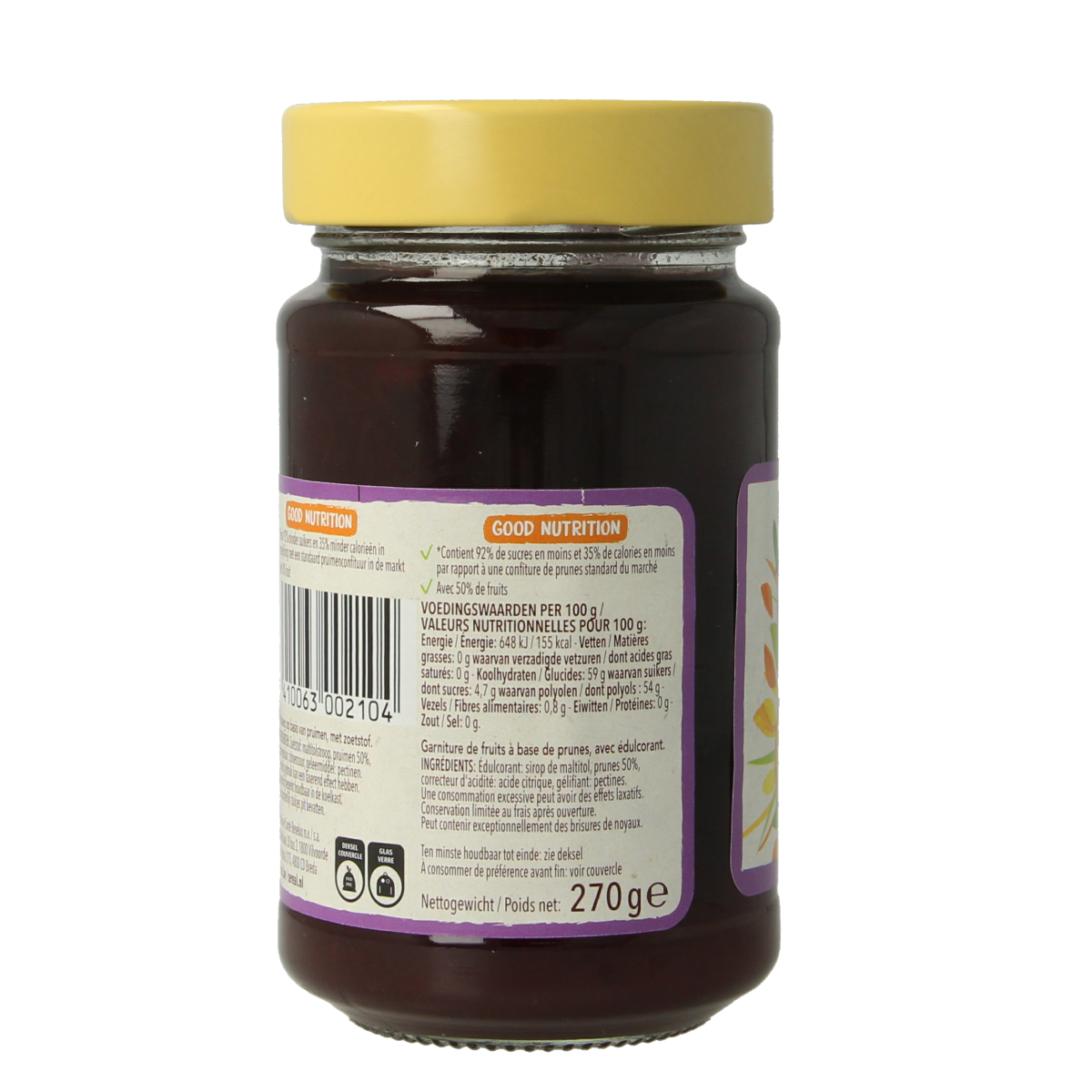 Cereal Fruit pruimen suikervrij 270.00 Gram