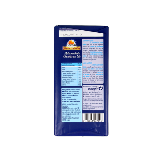 Cereal Melkchocolade glutenvrij 100.00 Gram