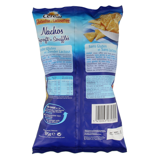 Cereal Nachos gepoft glutenvrij 85.00 Gram