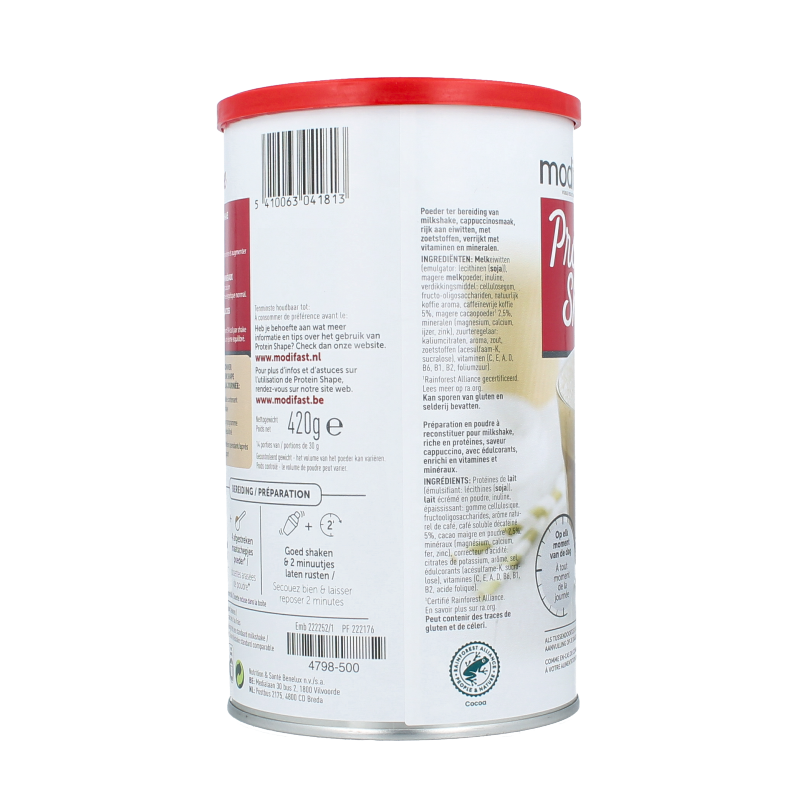 Modifast Proteine shape milkshake cappuccino 420 Gram