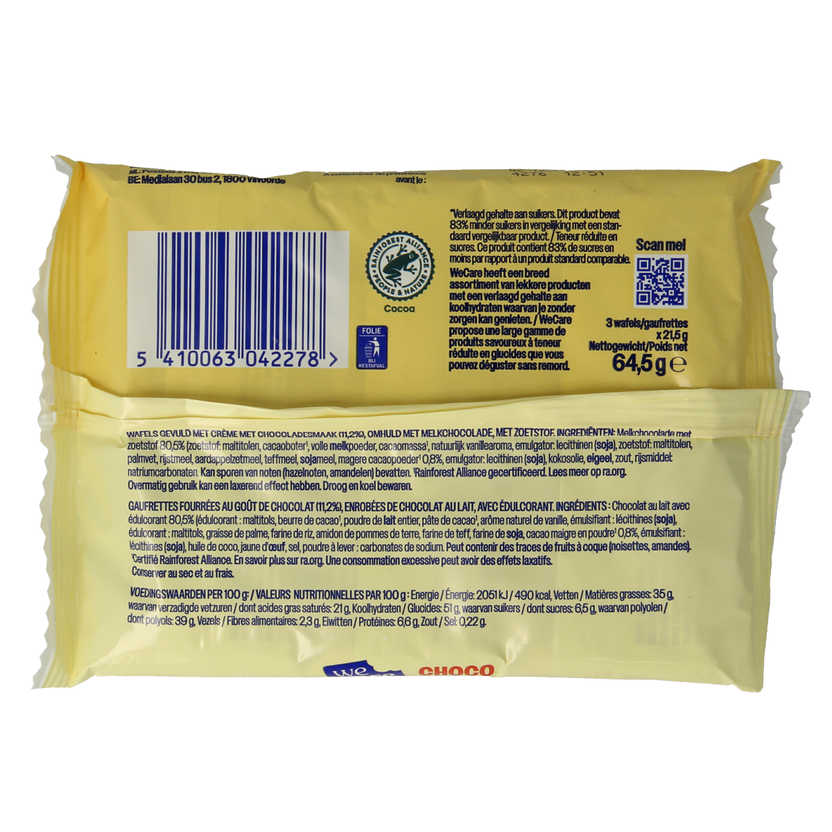 WeCare Lower kcal/sugar bar choco break 645 Gram