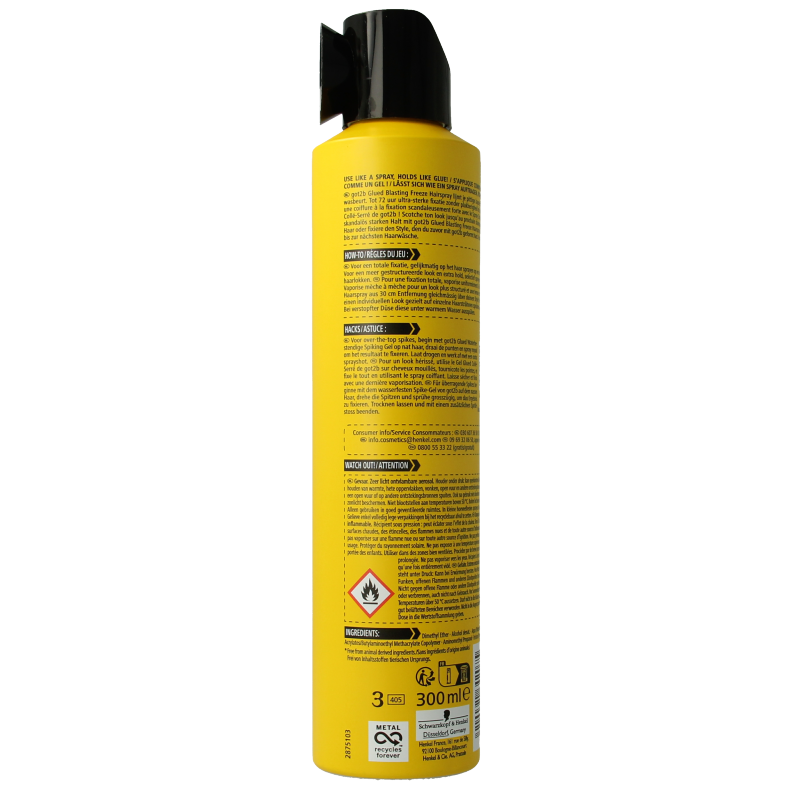 Got2b Glued blasting freeze hairspray 300 Milliliter