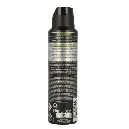FA Deodorant spray men sport energy boost 150 Milliliter