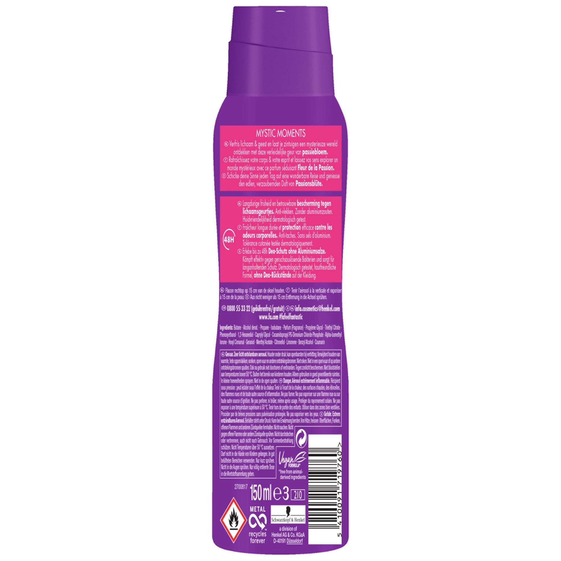 FA Deodorant spray mystic moments 150 Milliliter
