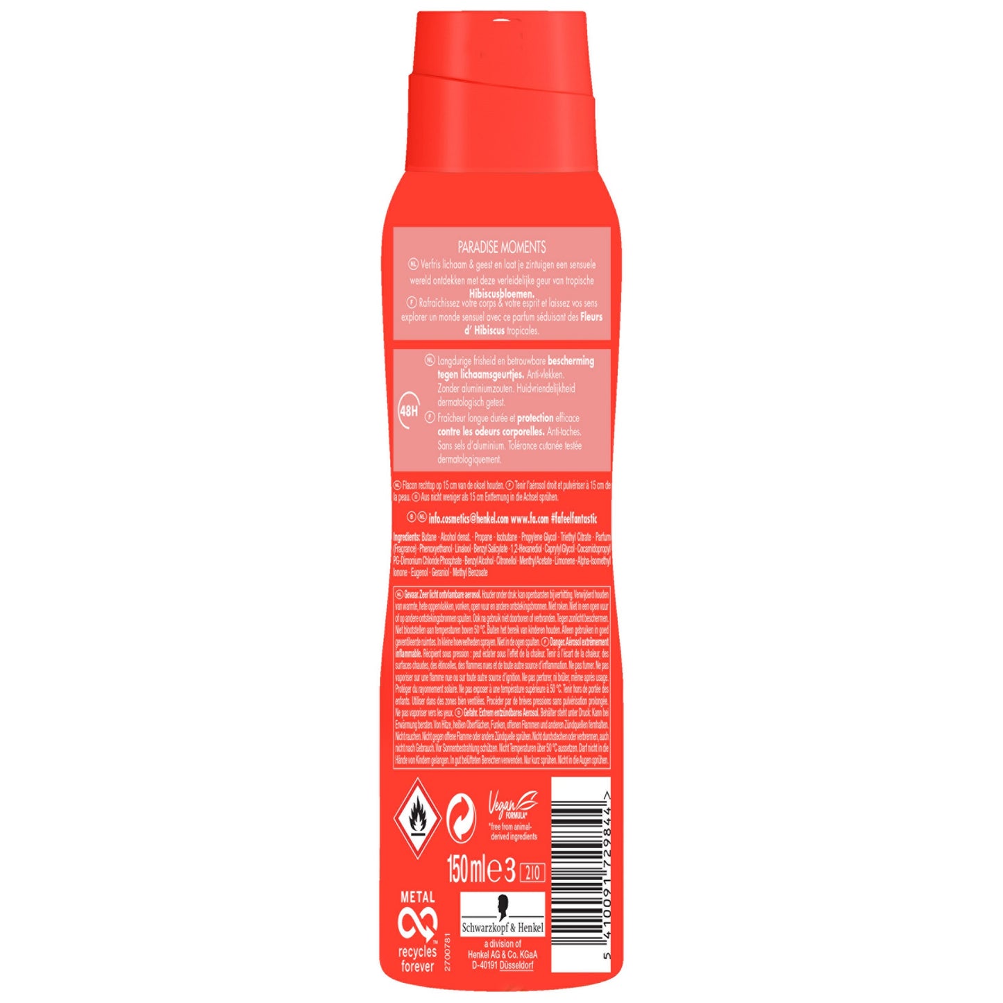 FA Deodorant spray paradise moments  150 Milliliter
