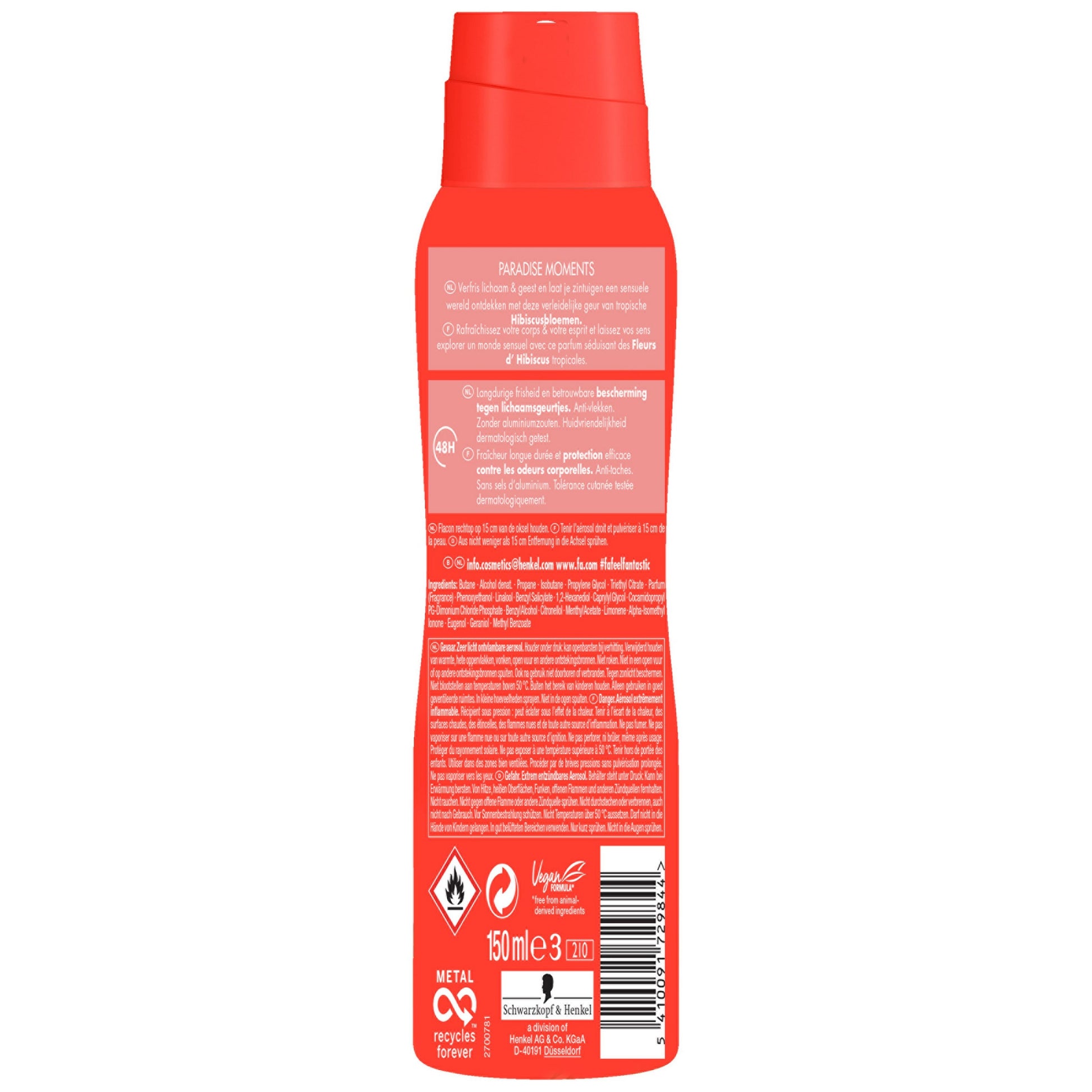 FA Deodorant spray paradise moments  150 Milliliter