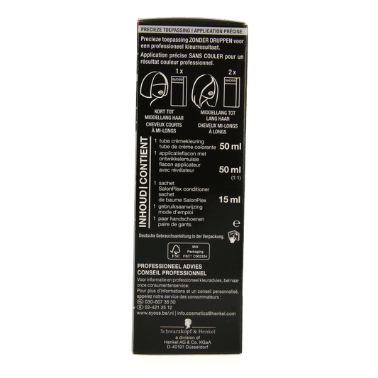 Syoss Color baseline 3-1 donkerbruin haarverf 1 Set