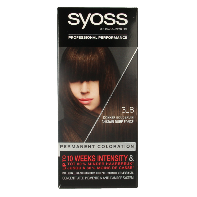 Syoss Color baseline 3-8 donker goudbruin haarverf 1 Set