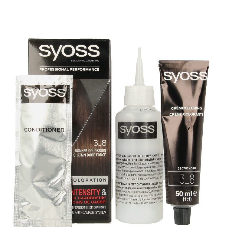 Syoss Color baseline 3-8 donker goudbruin haarverf 1 Set