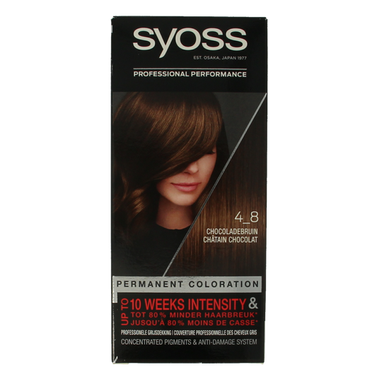 Syoss Color baseline 4-8 chocoladebruin haarverf  1 Set