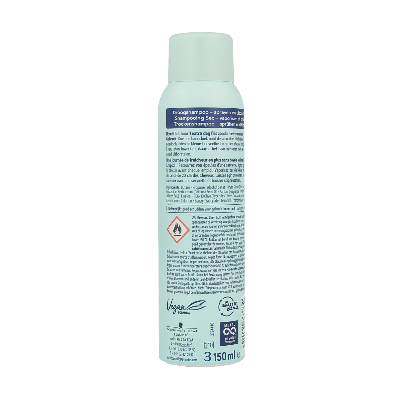 Schwarzkopf Droogshampoo cotton fresh 150 Milliliter
