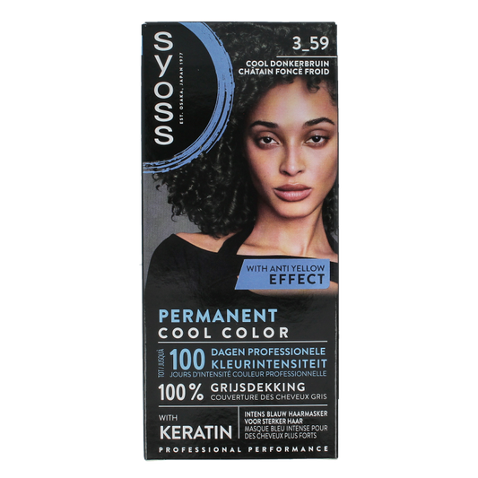 Syoss Permanent cool color 3-59 donkerbruin 1 Stuks
