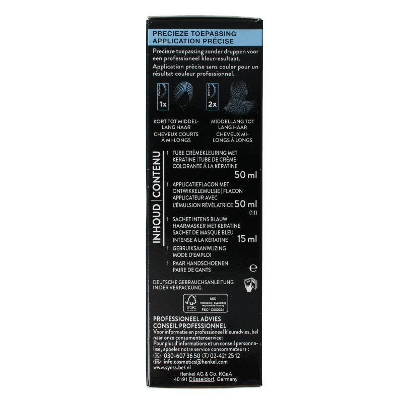 Syoss Permanent cool color 3-59 donkerbruin 1 Stuks