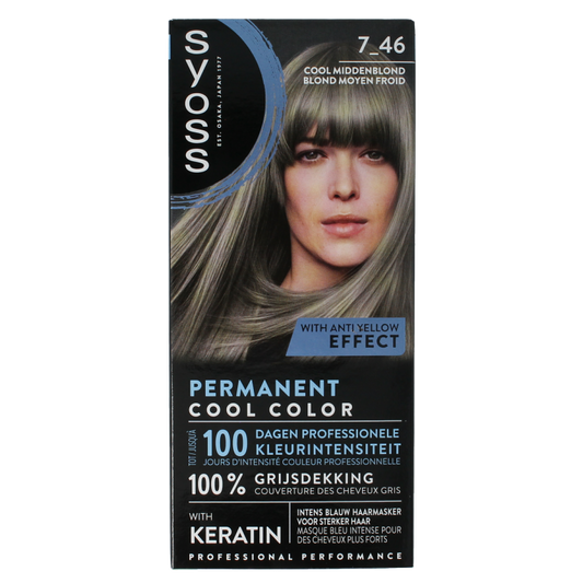 Syoss Permanent cool color 7-46 middenblond 1 Set