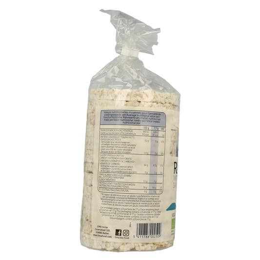 Lima Rijstwafels zonder toegevoegd zout bio 100 Gram