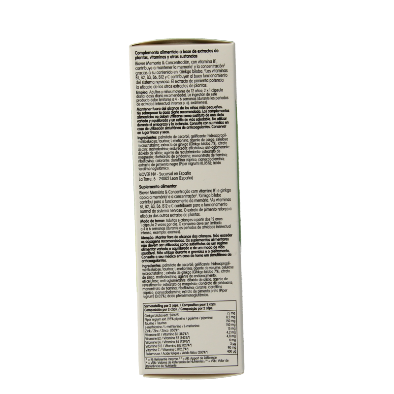 Biover Geheugen & concentratie 45 Capsules