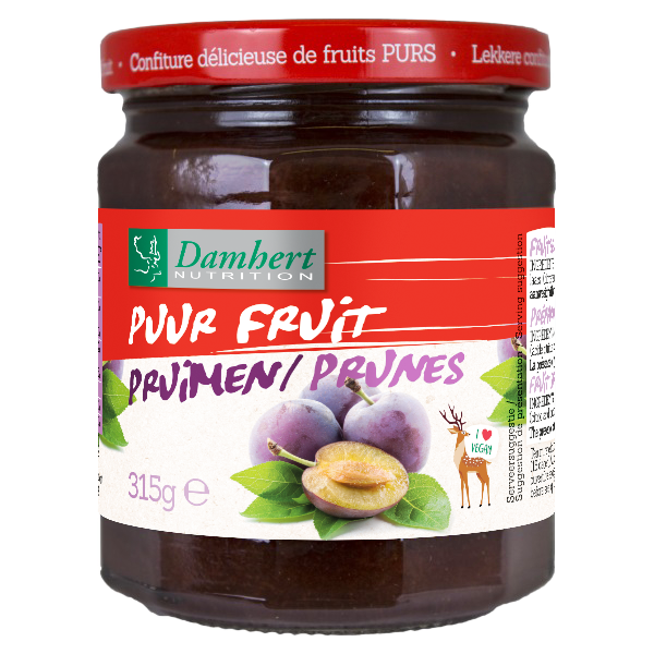 Damhert Puur fruit confituur pruimen 315 Gram