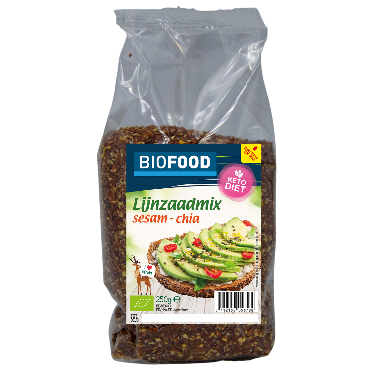 Biofood Lijnzaadmix sesam chia bio 250.00 Gram