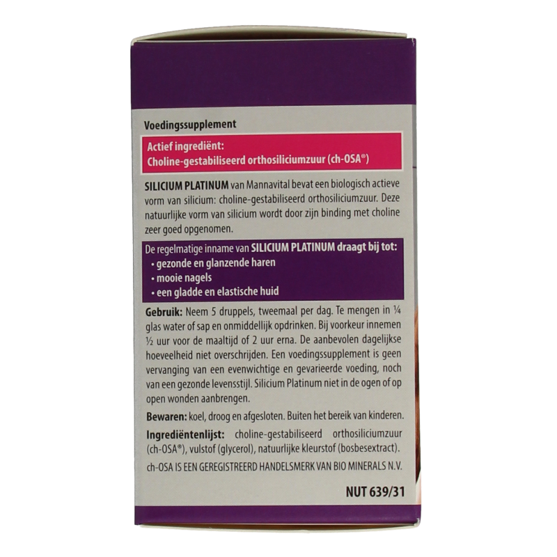 Mannavital Silicium platinum 30 Milliliter