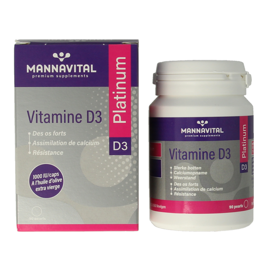 Mannavital Vitamine D3 platinum 90 Capsules