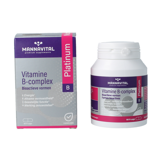Mannavital Vitamine B complex platinum 60 Vegetarische capsules