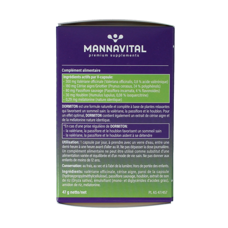 Mannavital Dormiton 60 Vegetarische capsules