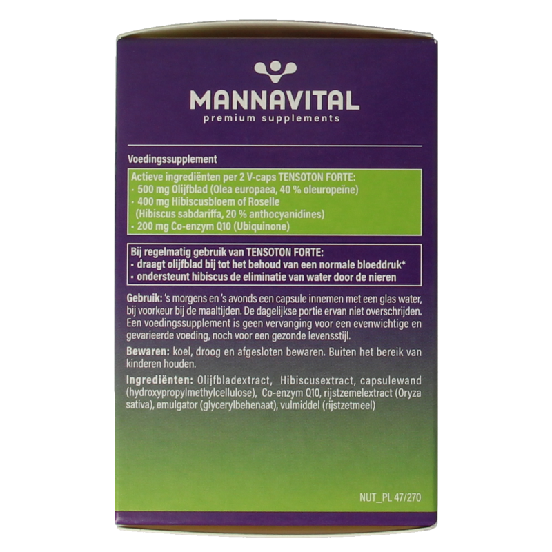 Mannavital Tensoton forte 60 Vegetarische capsules