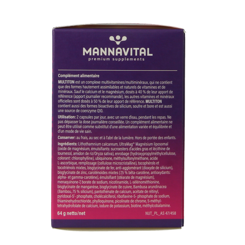 Mannavital Multiton 60 Vegetarische capsules