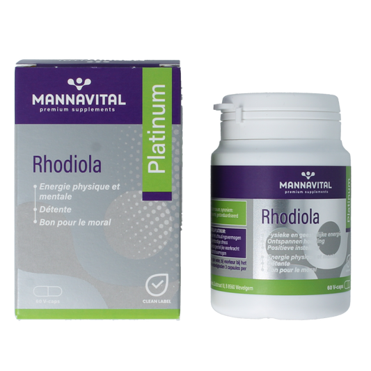 Mannavital Rhodiola platinum 60 Vegetarische capsules
