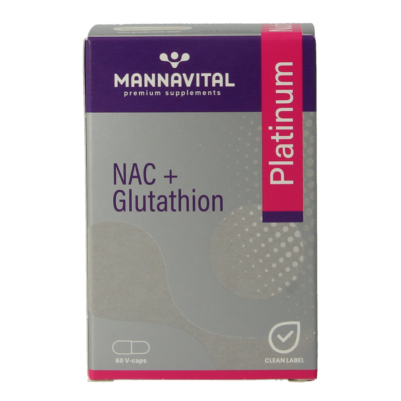 Mannavital NAC + glutathion platinum 60 Vegetarische capsules