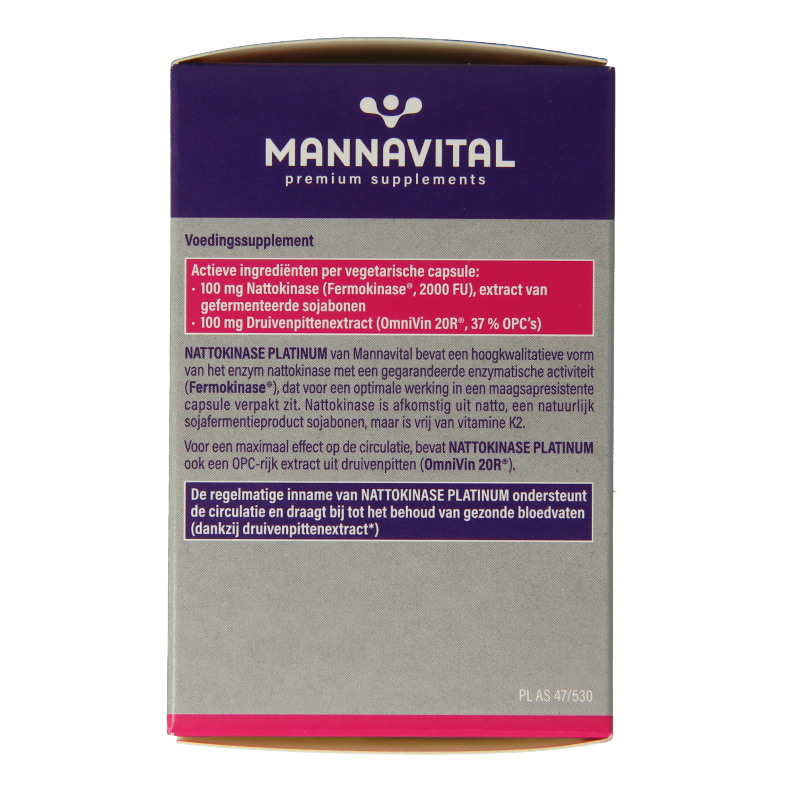 Mannavital Nattokinase platinum 90 Vegetarische capsules