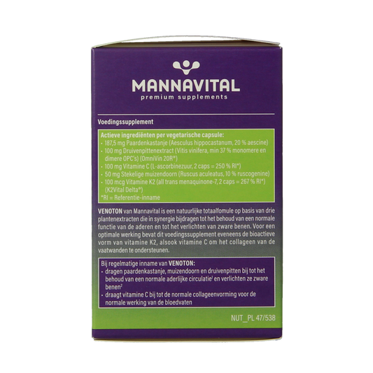 Mannavital Venoton 60.00 Vegetarische capsules
