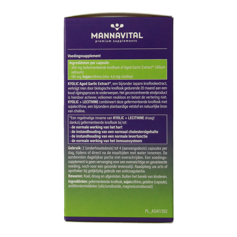 Mannavital Kyolic + lecithine 200 Capsules