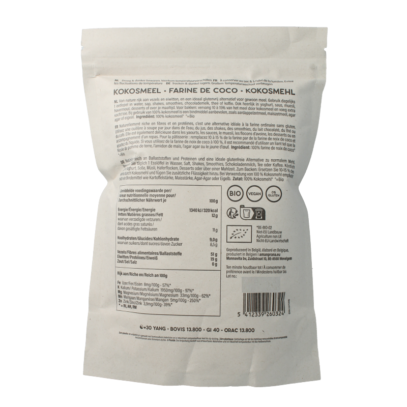 Amanprana Kokosmeel bio 500.00 Gram