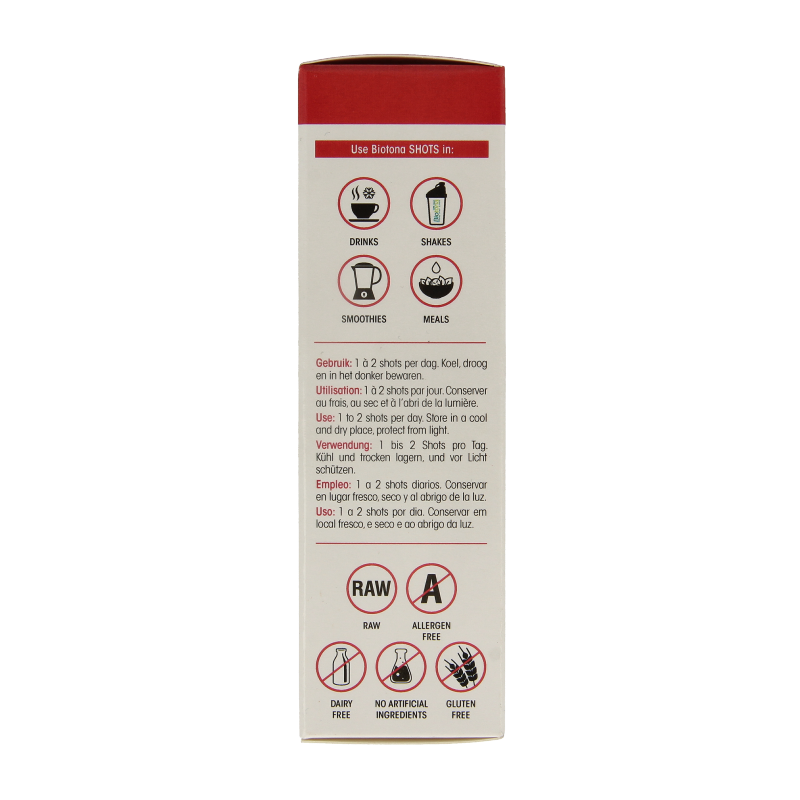 Biotona Acerola C 500 shots 2.2 gram bio 20 Stuks