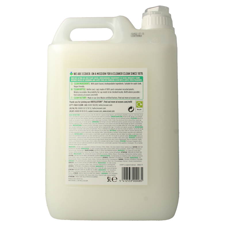 Ecover WC reiniger den en munt 5 Liter