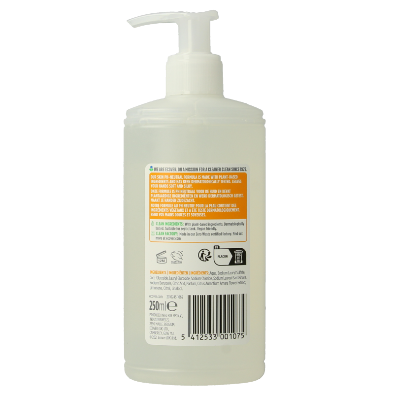 Ecover Handzeep citrus oranjebloesem 250 Milliliter