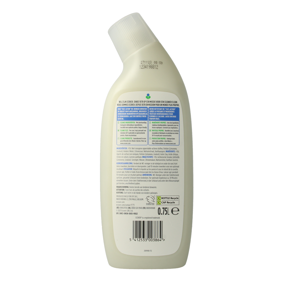 Ecover WC reiniger zeebries & salie 750.00 Milliliter