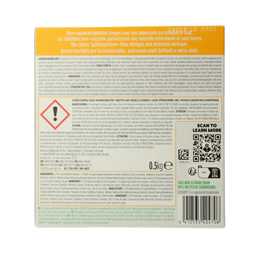 Ecover Essential vaatwastabletten 25 Stuks
