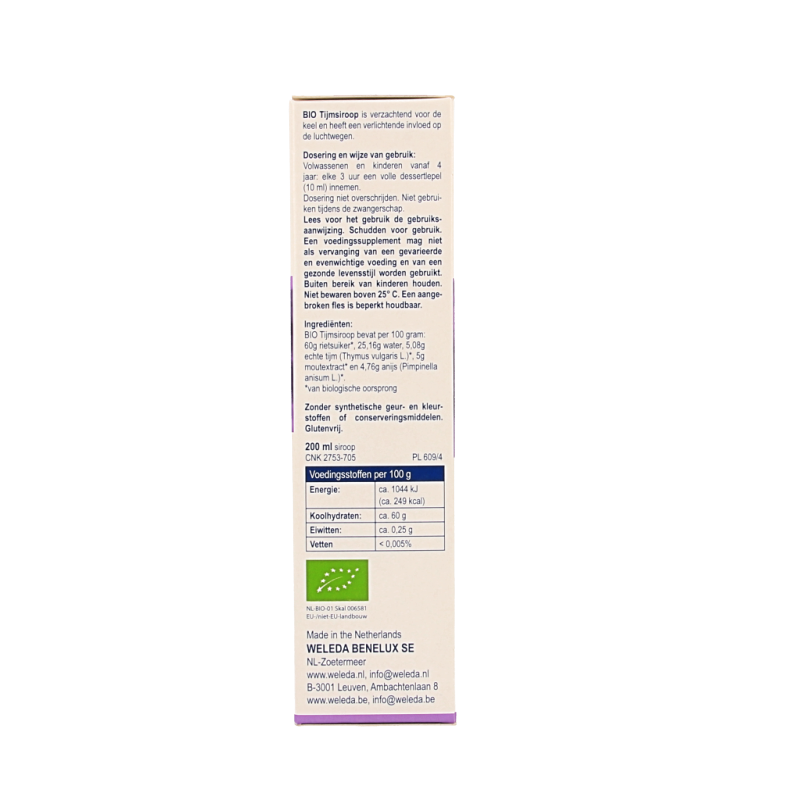 Weleda Tijmsiroop bio 200 Milliliter