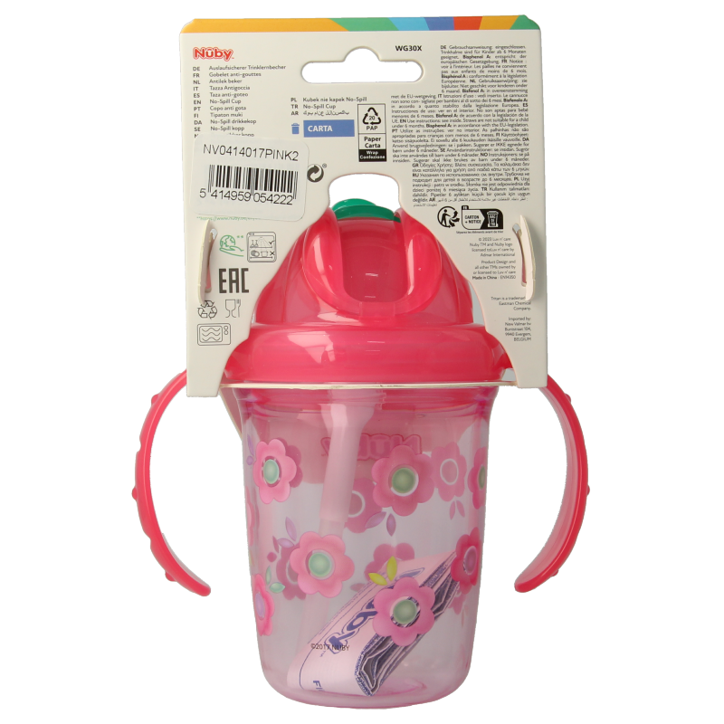 Nuby Antilekbeker flip-it met handvaten 1 Stuks